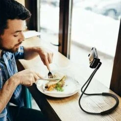 Supporto Universale Per Smartphone, Collo Sospeso, Rotazione Libera Della Staffa Pigra Multifunzionale (blu) -Armonia Casa 90982766 4