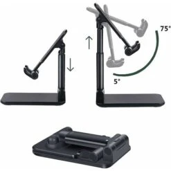 Supporto Solido Per Telefono Cellulare Per Scrivania Ufficio Con Caviglia Altezza Appoggio Regolabile E Supporto Per Telefono Pieghevole Per Tutti Gli Smartphone IPhone（rosa） -Armonia Casa 90982805 5