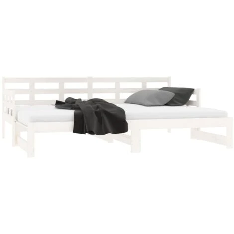 Dormeuse Estraibile - Letto Per Adulti Bianca Legno Massello Di Pino 2x(80x200) Cm BV662460 - BonneVie 5 Dormeuse Estraibile - Letto Per Adulti Bianca Legno Massello Di Pino 2x(80x200) Cm BV662460 - BonneVie - immagine 5