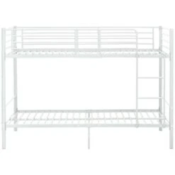 Letto A Castello Struttura Letto - Letto Per Adulti Bianco In Metallo 90x200 Cm BV970269 - BonneVie -Armonia Casa 91048567 3