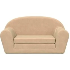 Divano Per Bambini A 2 Posti - Divano Relax Sofa Crema In Morbido Peluche BV902556 - BonneVie -Armonia Casa 91515112 3
