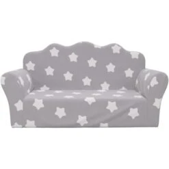 Divano Per Bambini 2 Posti - Divano Relax Sofa Grigio Chiaro Stelle Morbido Peluche BV788152 - BonneVie 7 Divano Per Bambini 2 Posti - Divano Relax Sofa Grigio Chiaro Stelle Morbido Peluche BV788152 - BonneVie -Armonia Casa 91515299 3