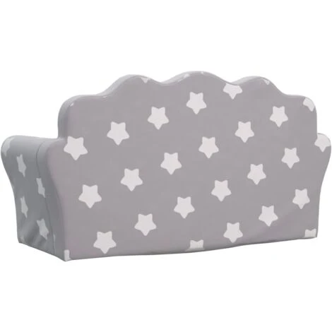 Divano Per Bambini 2 Posti - Divano Relax Sofa Grigio Chiaro Stelle Morbido Peluche BV788152 - BonneVie 5 Divano Per Bambini 2 Posti - Divano Relax Sofa Grigio Chiaro Stelle Morbido Peluche BV788152 - BonneVie - immagine 5