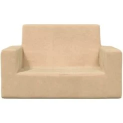 Divano Per Bambini A 2 Posti - Divano Relax Sofa Crema In Morbido Peluche BV556966 - BonneVie -Armonia Casa 91515300 3