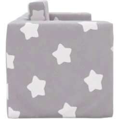 Divano Per Bambini 2 Posti - Divano Relax Sofa Grigio Chiaro Stelle Morbido Peluche BV109928 - BonneVie -Armonia Casa 91515461 4