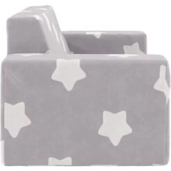 Divano Per Bambini 2 Posti - Divano Relax Sofa Grigio Chiaro Stelle Morbido Peluche BV864141 - BonneVie -Armonia Casa 91515739 4