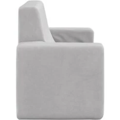 Divano Per Bambini A 2 Posti - Divano Relax Sofa Grigio Chiaro In Morbido Peluche BV505953 - BonneVie -Armonia Casa 91515780 4