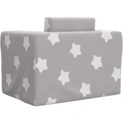 Divano Per Bambini - Divano Relax Sofa Grigio Chiaro Con Stelle In Morbido Peluche BV998119 - BonneVie -Armonia Casa 91515793 5