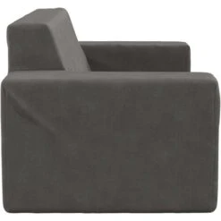 Divano Per Bambini A 2 Posti - Divano Relax Sofa Antracite In Morbido Peluche BV195002 - BonneVie -Armonia Casa 91515862 4