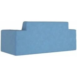 Divano Per Bambini A 2 Posti - Divano Relax Sofa Blu In Morbido Peluche BV291713 - BonneVie -Armonia Casa 91515882 5