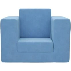 Divano Per Bambini - Divano Relax Sofa Blu In Morbido Peluche BV925014 - BonneVie -Armonia Casa 91515887 3