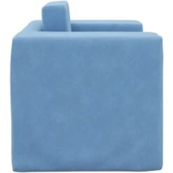 Divano Per Bambini - Divano Relax Sofa Blu In Morbido Peluche BV925014 - BonneVie -Armonia Casa 91515887 4