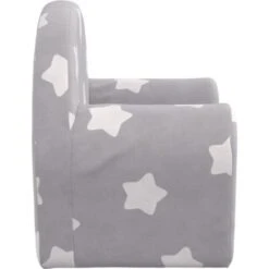Divano Per Bambini - Divano Relax Sofa Grigio Chiaro Con Stelle In Morbido Peluche BV500118 - BonneVie -Armonia Casa 91515912 4