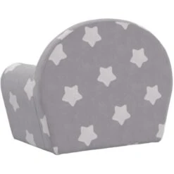 Divano Per Bambini - Divano Relax Sofa Grigio Chiaro Con Stelle In Morbido Peluche BV500118 - BonneVie -Armonia Casa 91515912 5