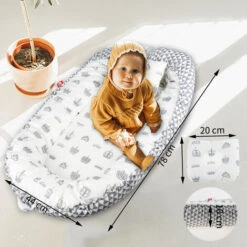 Nido Neonato Bionic Design 7844cm Fatto A Mano In Cotone Double Face (motivo A Punta Di Freccia) 7 Nido Neonato Bionic Design 7844cm Fatto A Mano In Cotone Double Face (motivo A Punta Di Freccia) -Armonia Casa 91650360 3