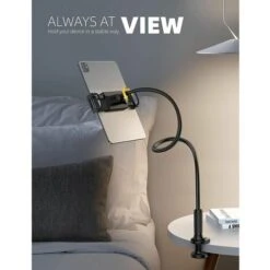 Supporto Per Tablet A Collo D'oca Per Letto - Morsetto Per Braccio Flessibile Per Tablet Compatibile Con Letto - Nero. 7 Supporto Per Tablet A Collo D'oca Per Letto - Morsetto Per Braccio Flessibile Per Tablet Compatibile Con Letto - Nero. -Armonia Casa 91724245 3