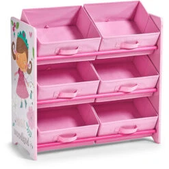 Scaffale In Tessuto Con Contenitori Per Bambini 3 Scaffale In Tessuto Con Contenitori Per Bambini -Armonia Casa 9238335 2