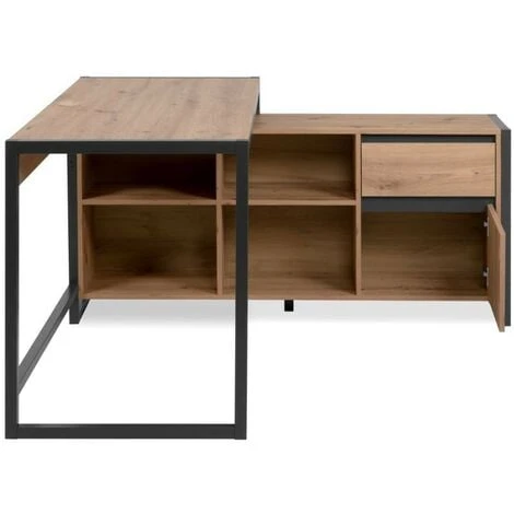 Scrivania Angolare Reversibile Quercia Antracite Denver37A 3 Scrivania Angolare Reversibile Quercia Antracite Denver37A - immagine 3