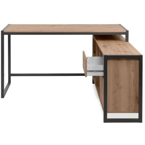 Scrivania Angolare Reversibile Quercia Antracite Denver37A 4 Scrivania Angolare Reversibile Quercia Antracite Denver37A - immagine 4