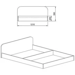 Letto Una Piazza E Mezza Contenitore 120x190cm Rovere Sonoma Carducci -Armonia Casa 92757869 3