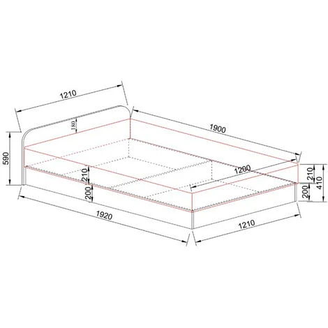 Letto Una Piazza E Mezza Contenitore 120x190cm Oldwook Carducci 3 Letto Una Piazza E Mezza Contenitore 120x190cm Oldwook Carducci - immagine 3
