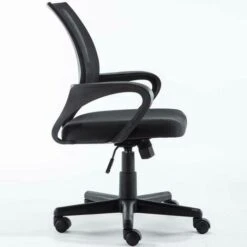 Poltrona Sedia Presidenziale Da Ufficio Direzionale Girevole Traspirante Nero -Armonia Casa 93984981 4