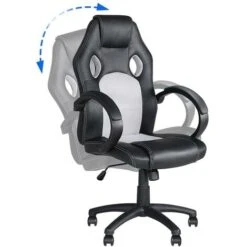 Sedia Poltrona Da Ufficio Direzionale Ruote Girevoli Sportiva Racer Gaming Grey -Armonia Casa 94040969 4