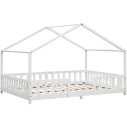 Nova Letto A Forma Di Casetta Con Barriere Laterali E Telaio Bianco Varie Misure Colore : 120x200 Cm 8 Nova Letto A Forma Di Casetta Con Barriere Laterali E Telaio Bianco Varie Misure Colore : 120x200 Cm -Armonia Casa 94577457 4