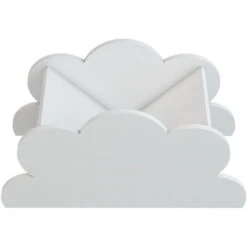 Nova Porta Libri Per Cameretta A Forma Di Nuvola Con Ripiano Inclinato Bianco -Armonia Casa 94577852 5