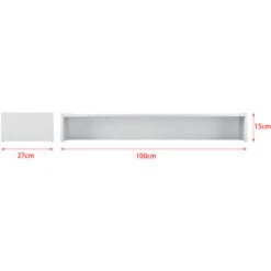 Nova Supporto Di Rialzo Per Monitor 100 X 27 X 15 Cm Base Schermi Vari Colori Dimensioni : Bianco -Armonia Casa 94578058 5