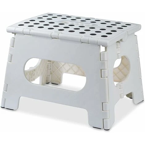 Sgabello Pieghevole - Altezza 9" Per Bambini E Adulti, Cucina, Giardino, Bagno (Bianco) 2 Sgabello Pieghevole - Altezza 9" Per Bambini E Adulti, Cucina, Giardino, Bagno (Bianco) - immagine 2