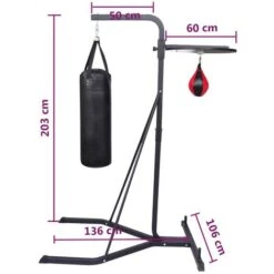 Supporto Per Sacco Da Boxe A 2 Vie VidaXL 7 Supporto Per Sacco Da Boxe A 2 Vie VidaXL -Armonia Casa 949754 3