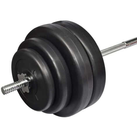 Bilanciere Con Dischi Set 60 Kg VidaXL 3 Bilanciere Con Dischi Set 60 Kg VidaXL - immagine 3