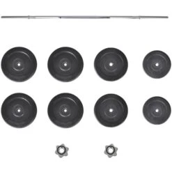 Bilanciere Con Dischi Set 60 Kg VidaXL 7 Bilanciere Con Dischi Set 60 Kg VidaXL -Armonia Casa 949758 4