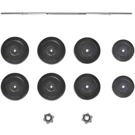 Bilanciere Con Dischi Set 60 Kg VidaXL 4 Bilanciere Con Dischi Set 60 Kg VidaXL - immagine 4