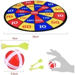 Trade Shop - Gioco Tirassegno Tiro Al Bersaglio Soft Con Freccette E Palline 36cm -Armonia Casa 95087064 3