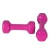 Trade Shop - Set 2 Manubri Rosa Fucsia Da 0.5 Kg In Vinile Set Peso Pesi Forma Esagonale