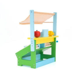 Supermercato Giocattolo Montessori Robincool Vegetable Market 42x20x45,2 Cm In Legno Eco Tenda Cassa E Accessori -Armonia Casa 95204806 5