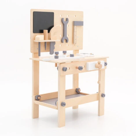 Banco Da Lavoro Giocattolo Montessori Robincool Workstation 44,5x32,5x66,5 Cm In Legno Eco Accessori Inclusi 3 Banco Da Lavoro Giocattolo Montessori Robincool Workstation 44,5x32,5x66,5 Cm In Legno Eco Accessori Inclusi - immagine 3