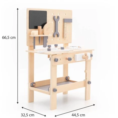 Banco Da Lavoro Giocattolo Montessori Robincool Workstation 44,5x32,5x66,5 Cm In Legno Eco Accessori Inclusi 4 Banco Da Lavoro Giocattolo Montessori Robincool Workstation 44,5x32,5x66,5 Cm In Legno Eco Accessori Inclusi - immagine 4