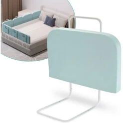 Hengda Barriere Per Letto Per Bambini Barriera Di Sicurezza Morbida Regolabili In Altezza Barriera Paracolpi In Schiuma 60 Cm Verde