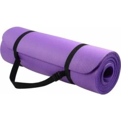 Tappetino Da Yoga Ripstop Sportivo Multiuso Da 1/2 "ultra Spesso Ad Alta Densità Con Cinturino E Blocco Yoga