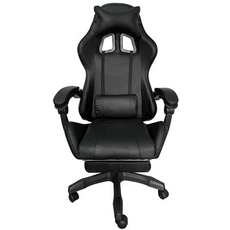 Sedia Poltrona Gaming Scrivania Ufficio Casa Reclinabile Con Poggiapiedi Nero 3 Sedia Poltrona Gaming Scrivania Ufficio Casa Reclinabile Con Poggiapiedi Nero - immagine 3
