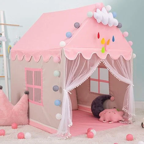 Princess Play Tent Large Pink Princess Castle Tenda Interna Regalo Con Borsa Per Il Trasporto 2 Princess Play Tent Large Pink Princess Castle Tenda Interna Regalo Con Borsa Per Il Trasporto - immagine 2