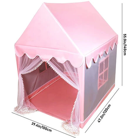 Princess Play Tent Large Pink Princess Castle Tenda Interna Regalo Con Borsa Per Il Trasporto 4 Princess Play Tent Large Pink Princess Castle Tenda Interna Regalo Con Borsa Per Il Trasporto - immagine 4