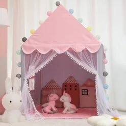 Princess Play Tent Large Pink Princess Castle Tenda Interna Regalo Con Borsa Per Il Trasporto 9 Princess Play Tent Large Pink Princess Castle Tenda Interna Regalo Con Borsa Per Il Trasporto -Armonia Casa 95548352 5