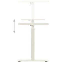 Nova Telaio Scrivania Altezza Regolabile Manuale A Manovella Disponibili Vari Colori Colore : Bianco -Armonia Casa 95672180 5