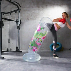 Attrezzatura Sportiva GTA Colonna Da Boxe Gonfiabile Per Fitness E Allenamento A Casa Sacco Da Boxe In Vetro Autoportante Clear Crystal