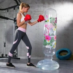 Attrezzatura Sportiva GTA Colonna Da Boxe Gonfiabile Per Fitness E Allenamento A Casa Sacco Da Boxe In Vetro Autoportante Clear Crystal -Armonia Casa 95749624 3 1