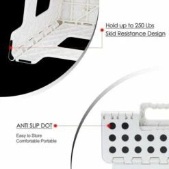 Altezza 22,9 Cm Per Sgabello Pieghevole Da Viaggio Per Bambini - E Adulti - Sgabello Per Bagno Pieghevole Da Giardino -Armonia Casa 95772012 3